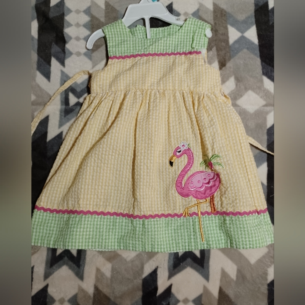 Toddler girls flamingo dress